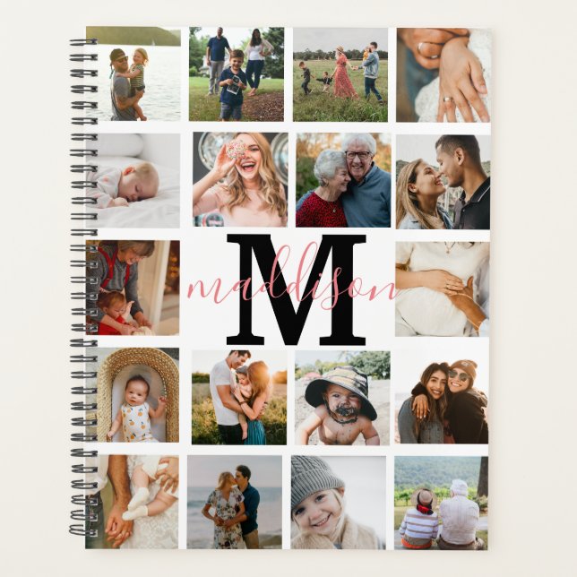 Clean Simple Monogrammed Appointment Book Planner (Front)