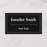 [ Thumbnail: Clean & Simple Nail Tech Business Card ]