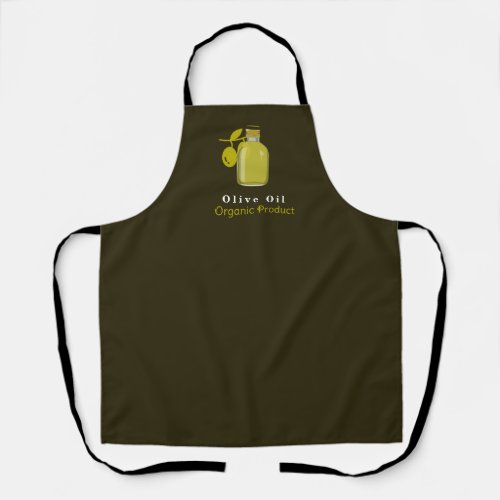 Clean Simple Organic Olive Oil Chef Sage Green  Apron