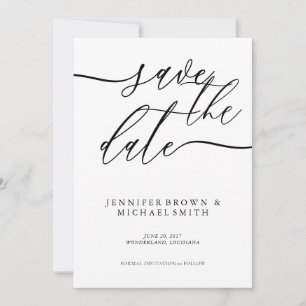 Clean Simple Party Signature Save The Date