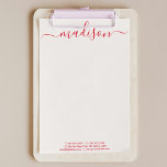 Clean Simple Pink & Red Typography Script Name Letterhead<br><div class="desc">Elevate your professional image with our Clean Simple Pink & Red Typography Script Name Letterhead. This letterhead combines a clean and simple design with a vibrant palette of pink and red, complemented by personalized script typography. Ideal for adding a touch of warmth and professionalism to your business correspondence, ensuring a...</div>