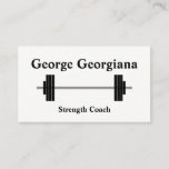 [ Thumbnail: Clean & Simple Strength Coach Business Card ]
