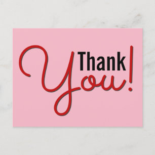 Clean, Simple "Thank You!" Postcard