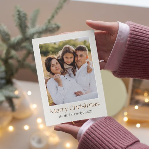 Clean Simple Two Photos Christmas Card
