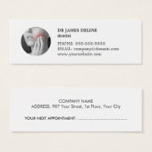 Clean Simple White Dentist Appointment Card (Front & Back)