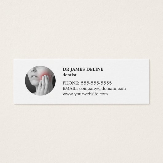 Clean Simple White Dentist Appointment Card (Front)