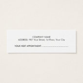 Clean Simple White Dentist Appointment Card (Back)