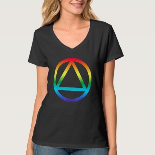 Clean Sober Lesbian Recovery Aa Na Sobriety Lgbt G T_Shirt