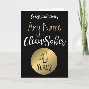 Clean & sober recovery 12 step birthday card