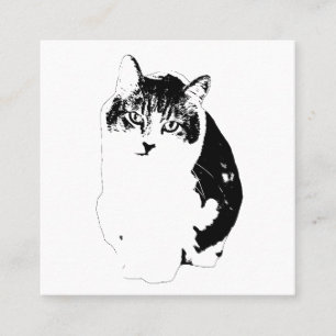 Clean Soft Figure Square Business Card