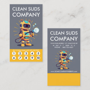 Clean Suds Wash Loyalty Punch Card