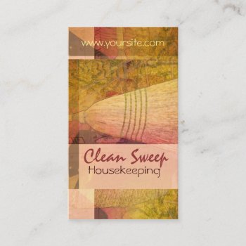 Clean Sweep Housekeeping Business Card by profilesincolor at Zazzle