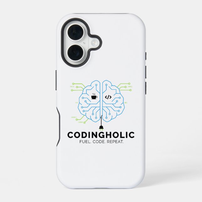 Clean Tech Brain For Programmers & Developers Iphone Case (Back)