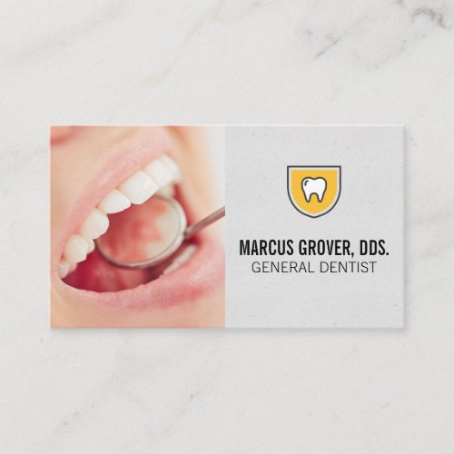 Clean Teeth Mouth Inspection Business Card