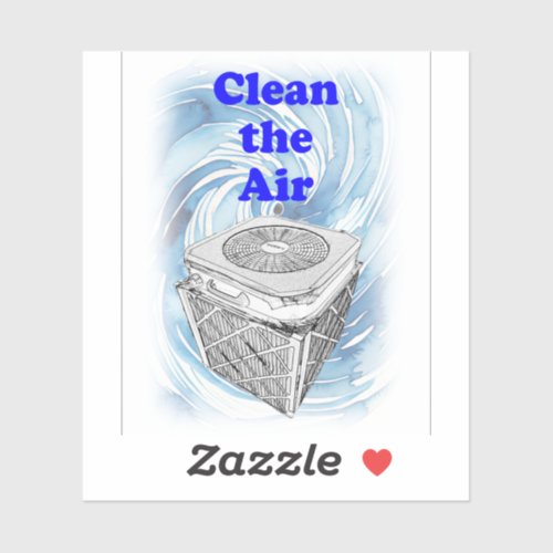 Clean the air sticker