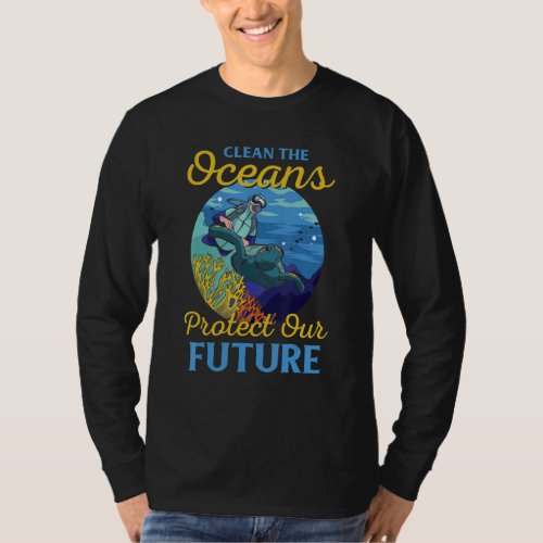 Clean The Oceans Protect Our Future Save The Plane T_Shirt