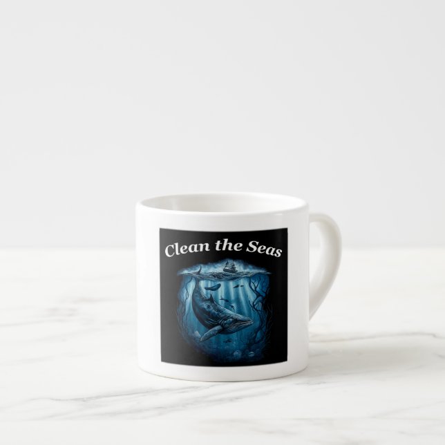 Clean the Seas Espresso Mug  (Front Right)