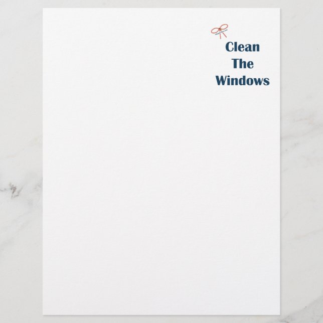 Clean The Windows Reminders Flyer (Front)