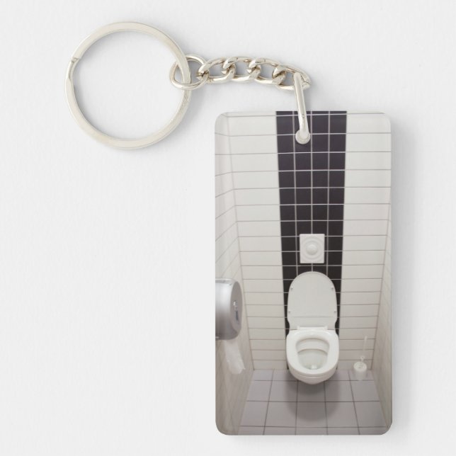 Clean Tiled Bathroom Keychain (Front)