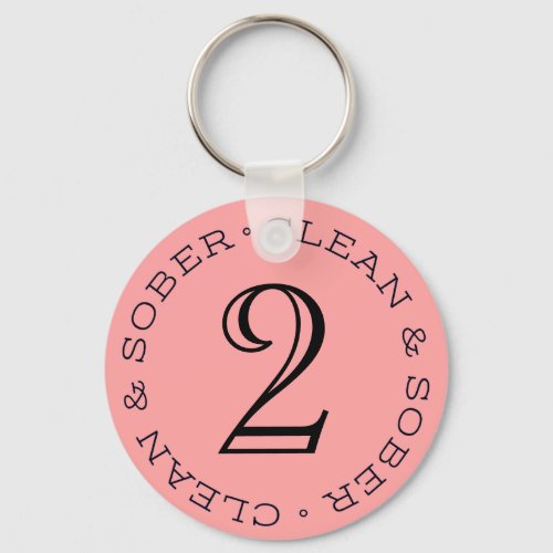 Clean Time Sobriety Birthday Keyring Recovery Gift