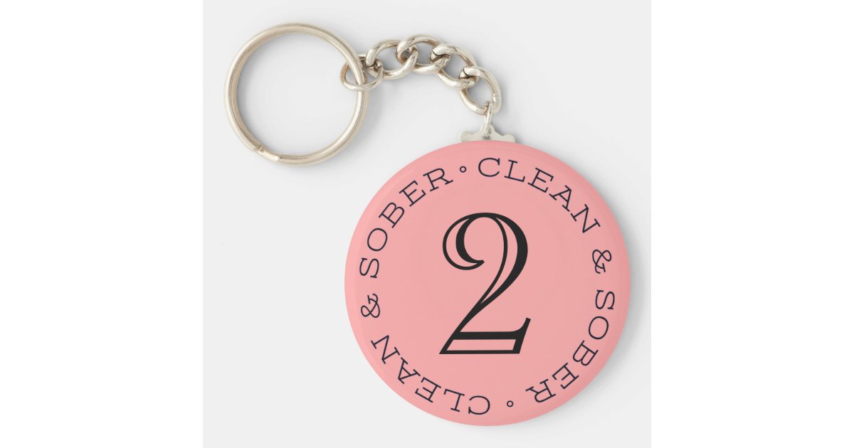 Needzo Two Years Sobriety Key Ring - 1.25" Bronze Milestone Token, Commemorative Gift