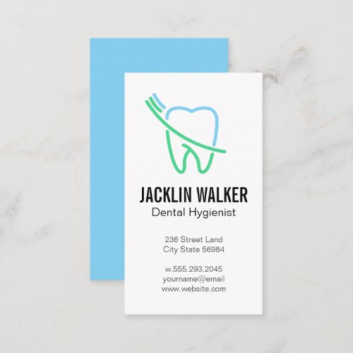 Clean Tooth and Tooth Brush Business Card