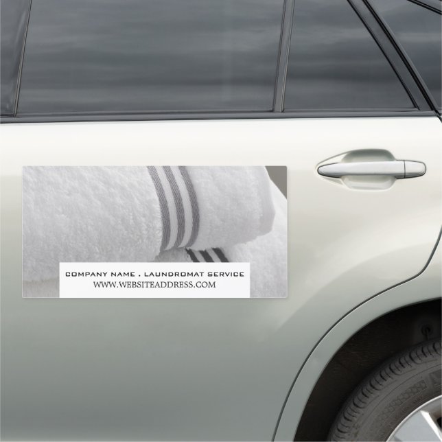 Clean Towels, Laundromat, Cleaning Service Car Magnet (In Situ)