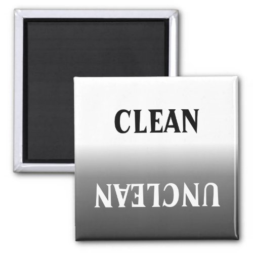 Clean Unclean Humorous Dishwasher Laundry Magnet