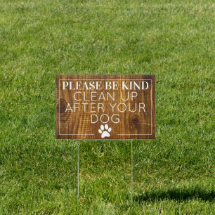 CLEAN UP AFTER YOUR DOG SIGN (DOUBLE SIDED)