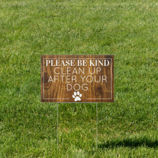 CLEAN UP AFTER YOUR DOG SIGN (DOUBLE SIDED)
