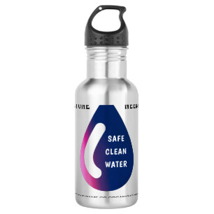 Clean Water Stay Safe Business Personalize Stainless Steel Water Bottle