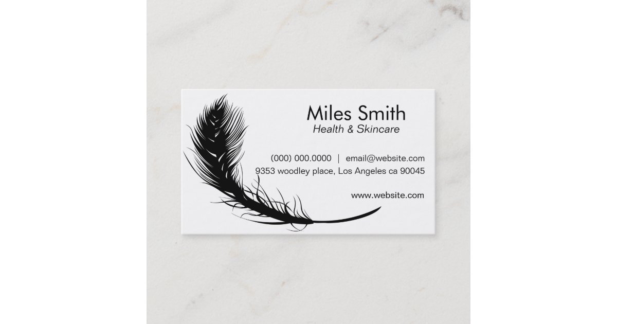 White Feathers card