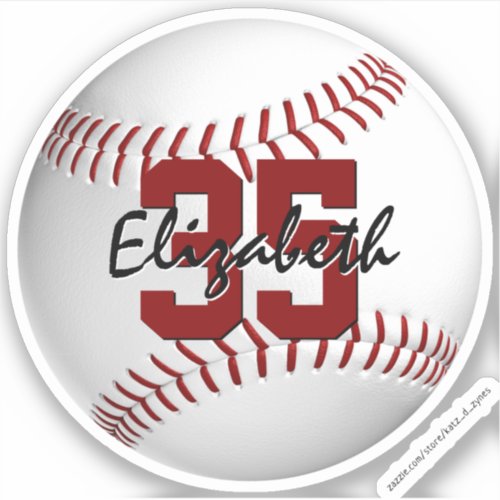 clean white baseball softball  sticker