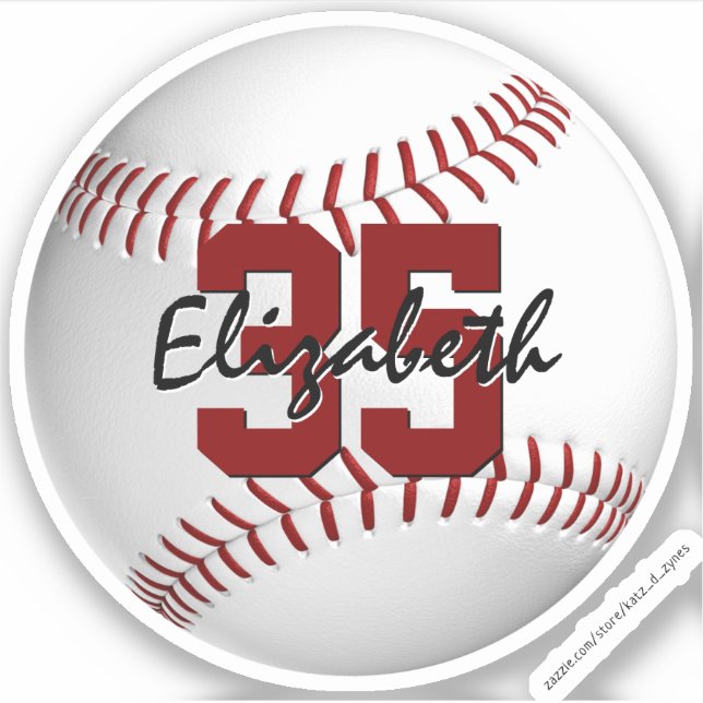 clean white baseball softball  sticker (Front)