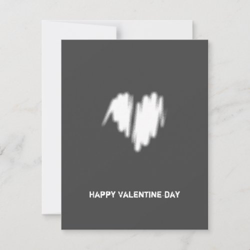 Clean White Corporate QR Code Heart Love Holiday Card