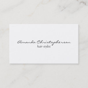 Clean White Hair Stylist Attractive Business Card