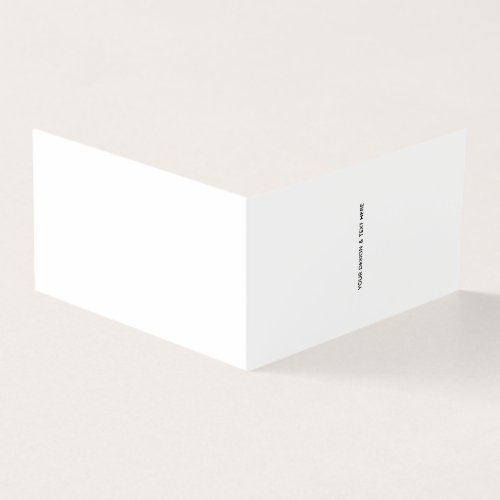 Clean White Minimalist Business Thank You Card