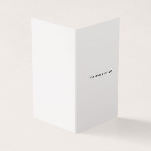 Clean White Minimalist Business Thank You Card