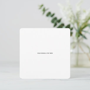 Clean White Minimalist Proposal Thank You Card