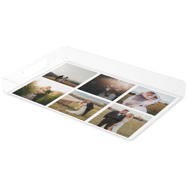 Clean White Photo Modern Acrylic Tray (Angled)