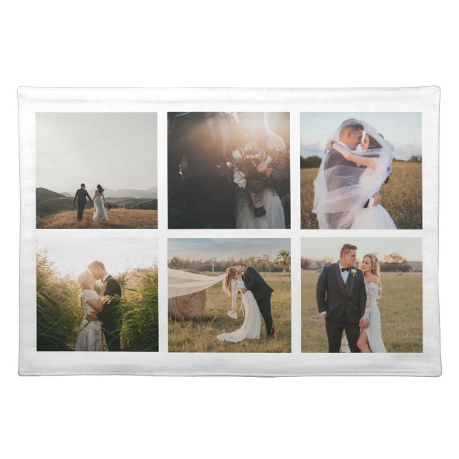 Clean White Photo Modern Cloth Placemat (Front)