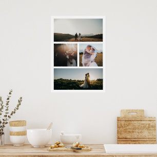 Clean White Photo Modern Poster