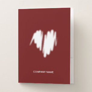 Clean White Regularly Sprayed Graffiti Heart Pocket Folder