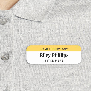 Clean Yellow & White Company Name Title Tag
