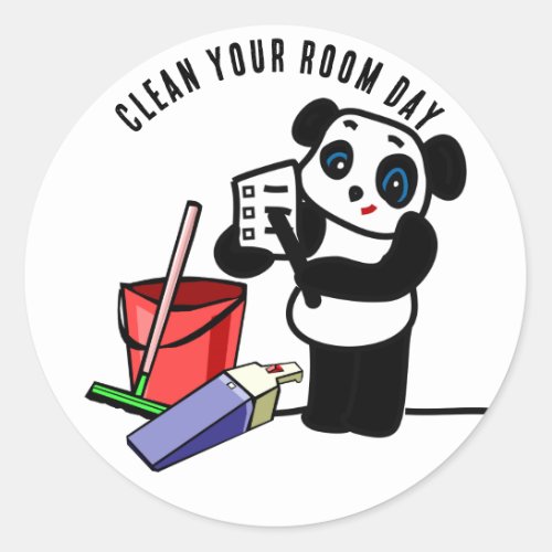 Clean Your Rom Day Classic Round Sticker
