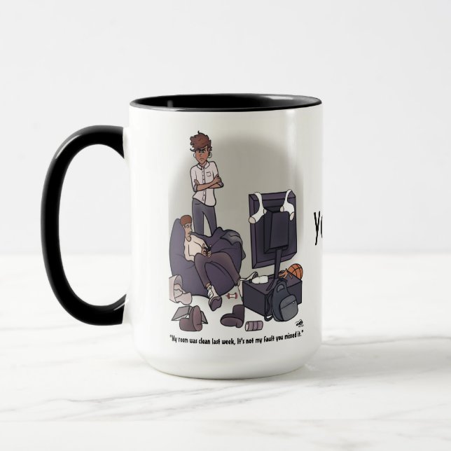 Clean Your Room Mug 15 oz (Left)