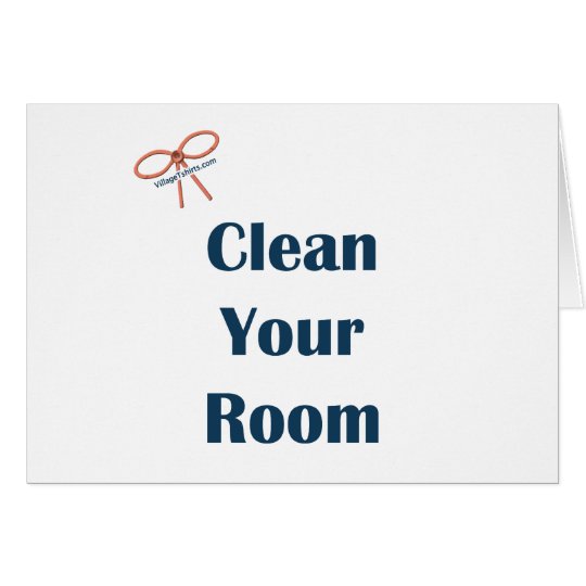 Clean Your Room Reminders Card