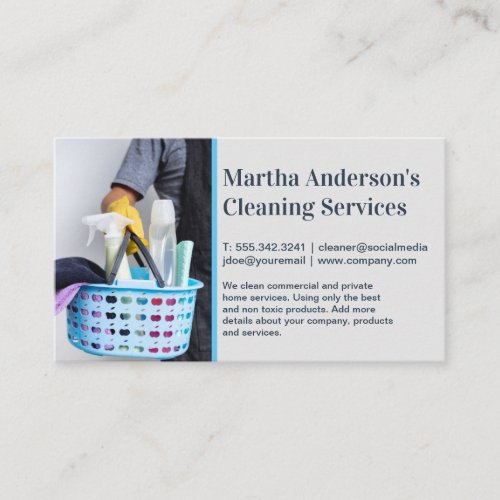 Cleaner  Basket of Sanitizing Products Business Card