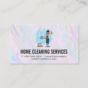 Cleaner Cleaning House Maid Business Card