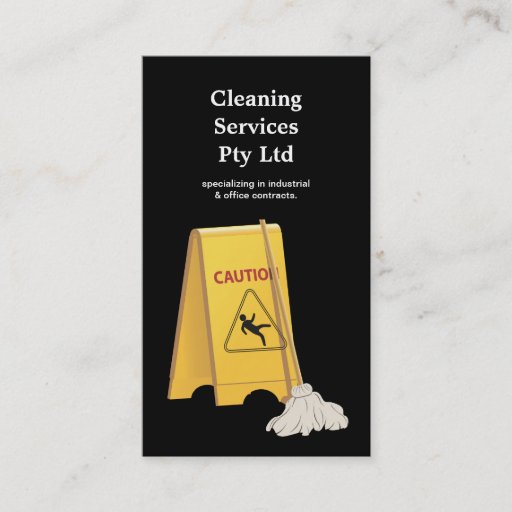 Customizable Cleaner Cleaning Service Business Profile Card Business Card